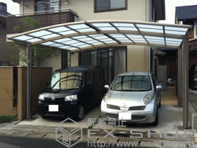 のカーポート カーブポートシグマIII ワイド 積雪〜30?対応 施工例