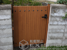 の門扉 スタンダード門扉4A型 片開き 柱使用 施工例