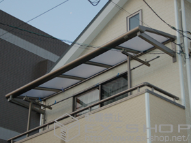 のバルコニー・ベランダ屋根 パワーアルファ L型 ルーフタイプ 単体 積雪〜30cm対応 施工例
