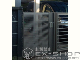 の門扉 ライフモダンII B1型 単色 片開き 門柱使用 施工例