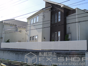 のフェンス・柵 ライフモダンII YS型フェンス 複合色 フリーポールタイプ 施工例