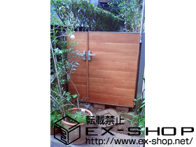 の門扉 ライフモダンII YA型 両開親子 柱使用 施工例