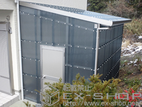 のテラス屋根 ナーラテラス 前・側面囲い 積雪〜20cm対応 施工例