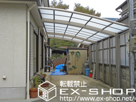 のカーポート カーブポートシグマ?　延長　積雪〜20cm対応＋サイドパネル2段 施工例