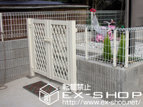 の門扉 エクスライン門扉4型 両開き 施工例