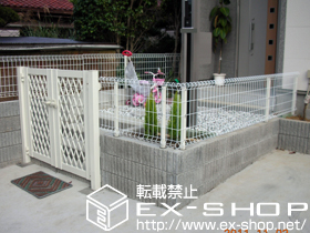 のフェンス・柵 イーネットフェンス1F型 自由柱 施工例