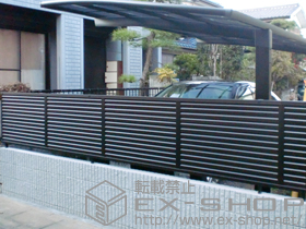 のフェンス・柵 プリレオR9型フェンス フリーポールタイプ 施工例