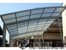 のカーポート カーブポートシグマIII 延長 積雪〜20cm対応＋着脱式サポート(補助柱)3本入 施工例