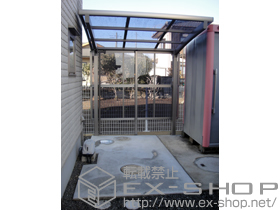 のサイクルポート・駐輪場 カーブパークシグマIII パネル1面囲い 積雪〜30cm対応 施工例