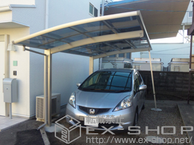 のカーポート プレシオスポート　積雪〜20cm対応+着脱式サポート柱 施工例