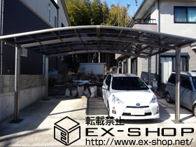 のカーポート カーブポートシグマIII ワイド 積雪〜20cm対応 施工例