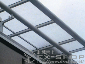 のバルコニー・ベランダ屋根 ヴェクターテラス F型 屋根タイプ 単体 積雪〜20cm対応+吊下げ式物干し 標準タイプ2本入+壁付け物干し 標準タイプ2本入 施工例