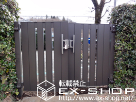 の門扉 ライフモダン?SA型　両開き柱仕様 施工例