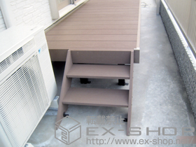 のウッドデッキ リウッドデッキ 200 単体+ リウッドステップ4型 施工例