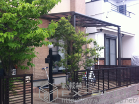 のテラス屋根 ライザーテラスII F型 テラスタイプ 単体 積雪〜20ｃｍ対応 施工例