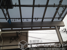 のバルコニー・ベランダ屋根 ヴェクターテラス R型 躯体式バルコニー屋根　積雪〜50cm対応+吊り下げ物干し　標準　2本入 施工例