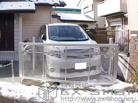 のカーゲート エクスラインアップゲート1型 電動式 施工例