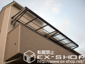 のバルコニー・ベランダ屋根 ヴェクターテラス F型 ルーフタイプ 連棟　積雪〜20cm対応 施工例