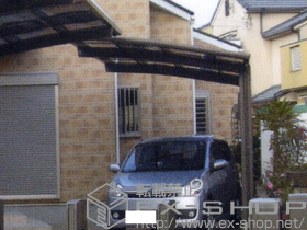 のカーポート カーブポートシグマ?　積雪〜30cm対応+収納式物干し 施工例