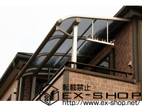 のバルコニー・ベランダ屋根 プレシオステラス R型 屋根タイプ 単体 積雪〜20cm対応 施工例