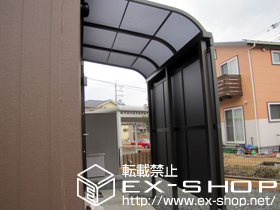 のテラス屋根 ライザーテラスII R型 テラスタイプ 積雪〜20cm対応＋前面パネル2段 施工例