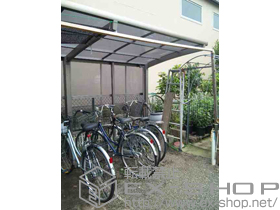 のサイクルポート・駐輪場 カーブパークシグマIII パネル1面囲い 積雪〜30cm対応 施工例