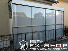 のテラス屋根 ライザーテラスII F型 テラスタイプ 単体 積雪〜20cm対応＋前面スクリーン 施工例