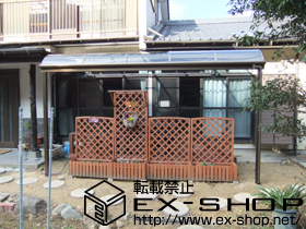 のテラス屋根 ライザーテラスII R型 テラスタイプ 単体 積雪〜20cm対応 施工例