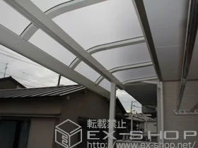 LIXIL リクシル(トステム)のバルコニー屋根 パワーアルファ RB型 屋根タイプ 単体 積雪～30cm対応+壁付け物干し ロング 2本入り 施工例