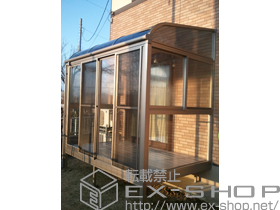 のテラス囲い・サンルーム ほせるんですIIR型 床納まり らんま無し 積雪〜20cm対応 施工例