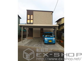 のカーポート ジーポートneo 積雪100cmＡタイプ 2台用 4本柱 積雪〜100cm対応 施工例