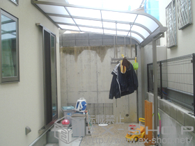 のテラス屋根 ライザーテラスII R型 テラスタイプ 単体 積雪〜20cm対応 施工例