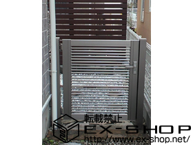 の門扉 プリレオ R1型 片開き 柱仕様 施工例