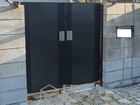 の門扉 ライフモダンII FA型 両開き 柱使用 施工例