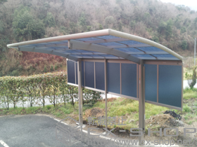 のカーポート レイナポート 積雪〜20cm対応+レイナポート サイドパネル 施工例