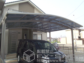 のカーポート カーブポートシグマIII ワイド 積雪〜30cm対応 施工例