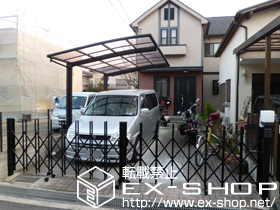 のカーゲート トリップゲート PA型 ノンレール 両開き 施工例