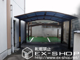 のカーポート レイナツインポート 積雪〜20cm対応＋屋根ふき材補強部品(2セット)＋柱カバー（小）2枚入り 施工例