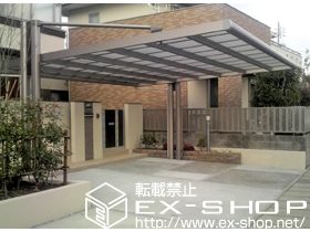 のカーポート 4Gワイド 積雪〜20cm対応＋着脱式サポートセット+パネル抜け防止材 施工例