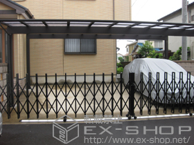 のカーゲート トリップゲートPC型 後付けガイドレール 両開き68W 施工例