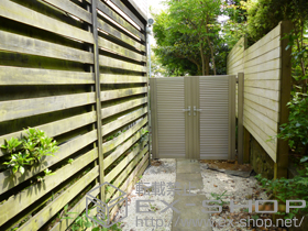 の門扉 シャレオR5型 両開き 柱使用 施工例