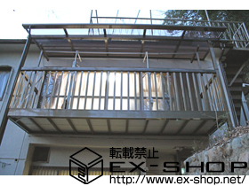 のバルコニー・ベランダ屋根 ライザーテラスII F型 屋根タイプ?アクトステージ柱建て式 積雪〜20cm対応 施工例