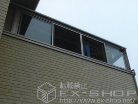 のテラス囲い・サンルーム ほせるんですII R型 造付納まり ランマ無し 積雪〜20cm対応+吊り下げ物干し 標準 2本入　網戸 施工例