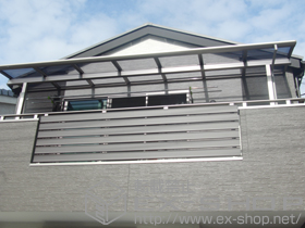 のバルコニー・ベランダ屋根 パワーアルファ L型 屋根タイプ 単体 積雪〜30cm対応 施工例