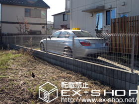 のフェンス・柵 メッシュフェンス G10-R フリー支柱タイプ 施工例