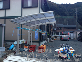 のカーポート レイナポート 積雪〜20cm対応+吊り下げ式物干し 標準 2本入 施工例