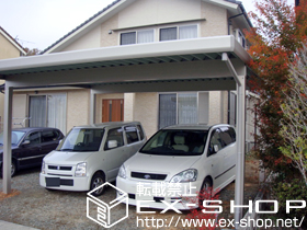 のカーポート ジーポートneo 2台用 Ａタイプ 4本柱 積雪〜100ｃｍ対応 施工例