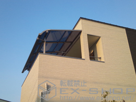 のバルコニー・ベランダ屋根 ライザーテラスII R型 屋根タイプ 単体 積雪〜20cm対応 施工例