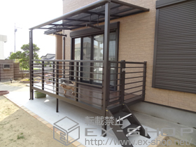 のテラス囲い・サンルーム ほせるんですII F型 ハーフ囲いタイプ<オープンタイプ> 積雪〜20cm対応 施工例