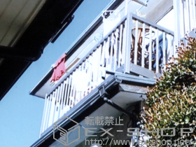 のバルコニー アクトステージA型 太格子 単体 柱建て式+T字単独型物干し 施工例